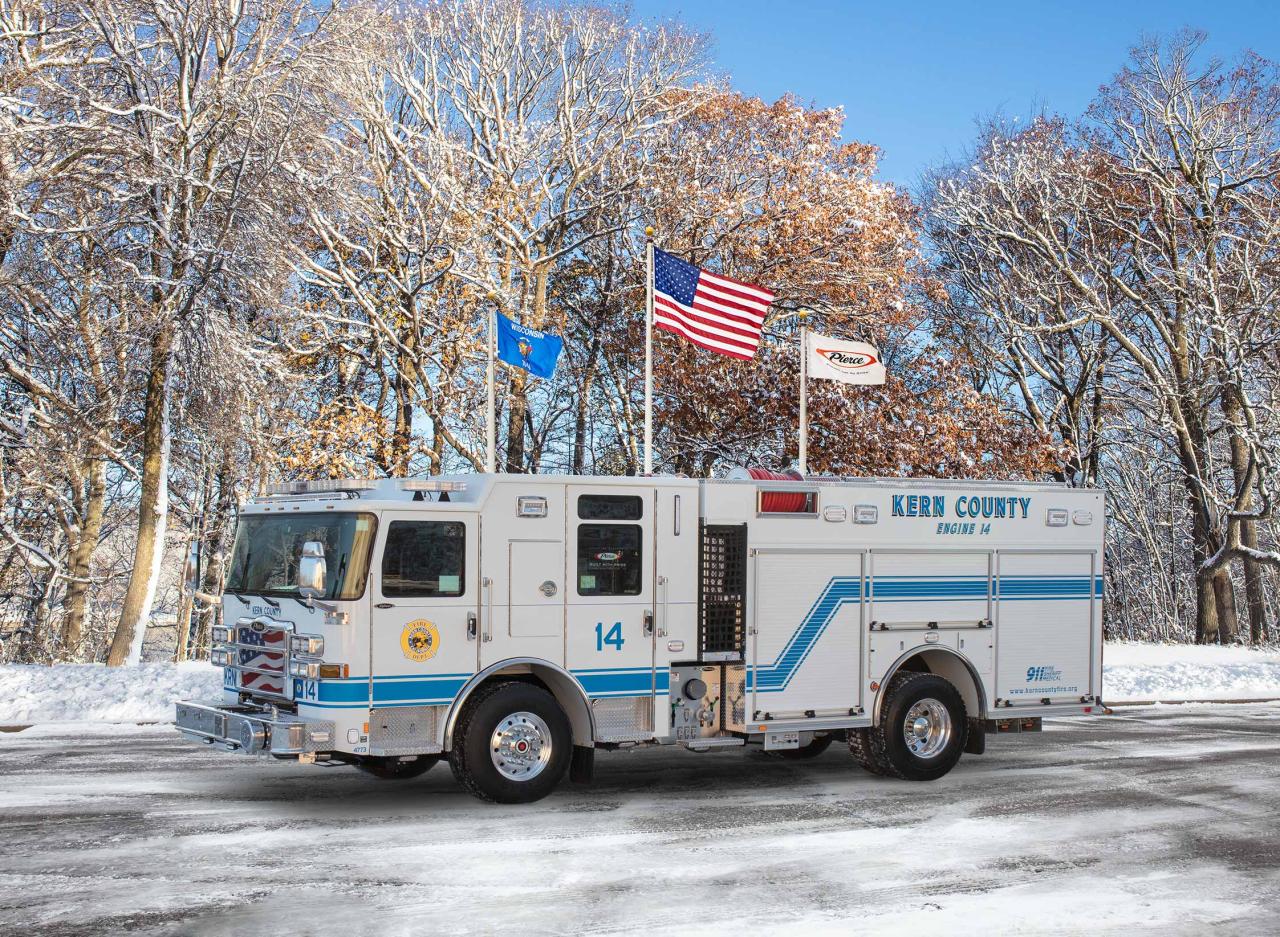 Kern county ca fire ladder department taft truck station pierce tiller