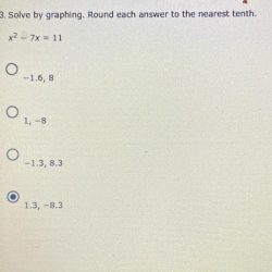 Solve by graphing. round to the nearest tenth. x